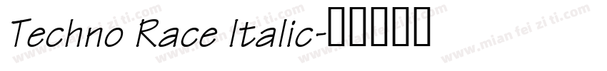 Techno Race Italic字体转换